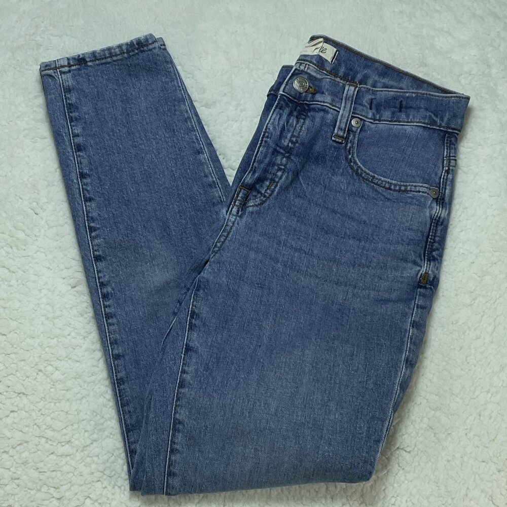 Madewell Jeans Womens Size 25 Blue 9" High Rise Skinny Ankle Light Wash 26x26